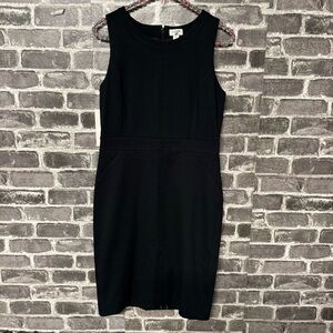 J. Crew ponte work dress black sleeveless sheath